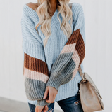WOMEN'S 'V-NECK KNITTED' SWEATER