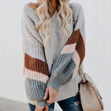 WOMEN'S 'V-NECK KNITTED' SWEATER